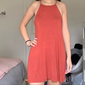Orange halter dress